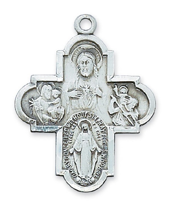 ST. JUDE STERLING SILVER 4 WAY