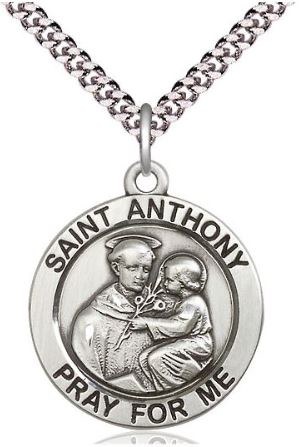SS ANTHONY MEDAL SN 24" CHAIN