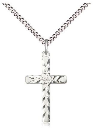 SS CROSS ENGRAVED SP 18" CURB