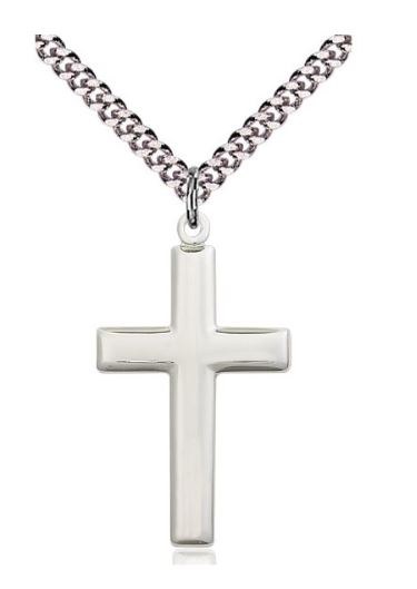 SS CROSS POLISHED 18" CHAIN
