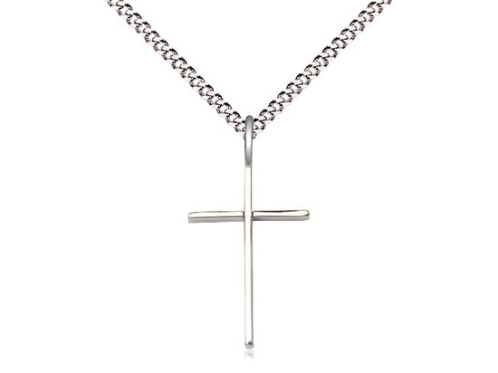STERLING SILVER CROSS POLISHED WITH 18'' CHAIN