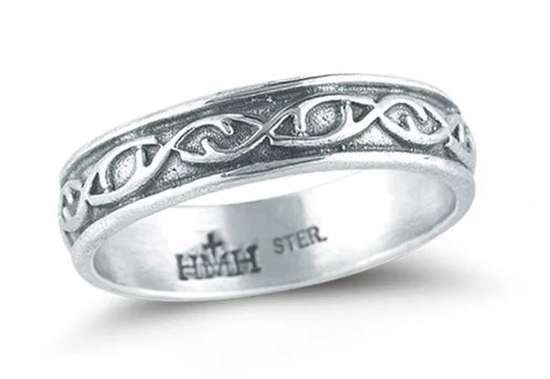 SS CROWN OF THORNS RING SIZE11
