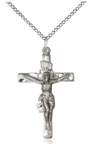 SS CRUCIFIX 18 LT CURB CH