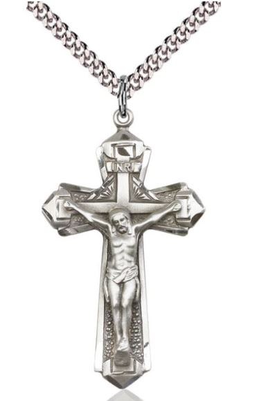 SS CRUCIFIX SN 24" CHAIN