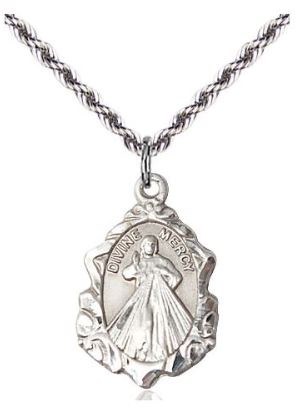SS DIVINE MERCY SHIELD W/SCROL