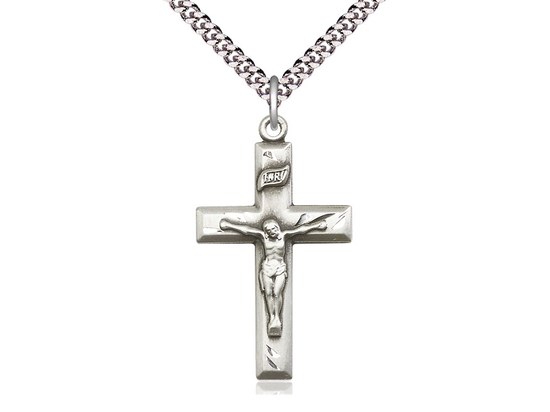 SS ENGRAVED CRUCIFIX 1.25 24''