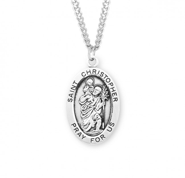 SS OVAL ST CHRISTOPHER MEDAL