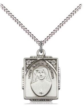SS MARIA FAUSTINA MEDAL 18" CH
