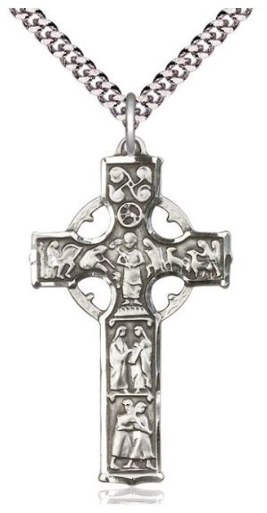 SS MEN'S CELTIC CROSS 24" FREN