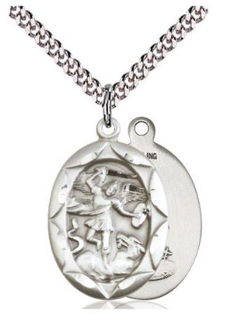 SS MICHAEL MEDAL SN 24" CHAIN