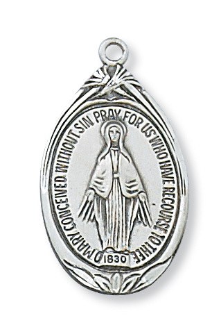 SS MIRACULOUS MEDAL 18&quot; CHAIN