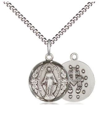 SS MIRAC MEDAL 18 LT CURB CHAIN