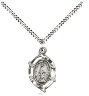 SS MIRAC MEDAL OVAL 16" CHAIN
