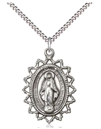 SS MIRACLOUS MEDAL SN 18"CHAIN