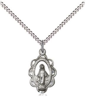 SS MIRACULOUS MEDAL SN 18" CHA