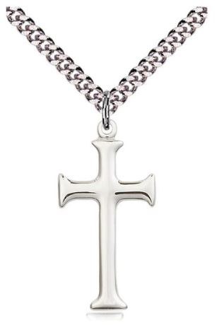 SS POLISHED CROSS SN 18" HEAVY