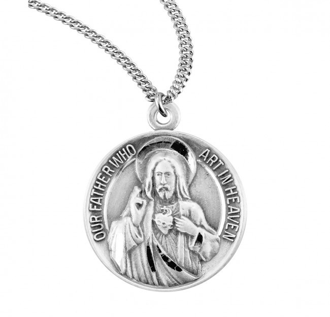 SS OUR FATHER/HAIL MARY ROUND MEDAL