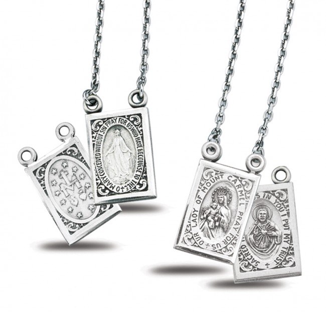 SS SCAPULAR &amp; MIRACULOUS MEDAL