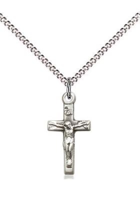 SS SM CRUCIFIX 16" CHAIN