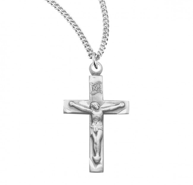 SS SMALL CRUCIFIX 18&quot; CHAIN