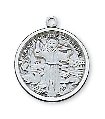 SS ST FRANCIS MEDAL 18&quot; CHAIN
