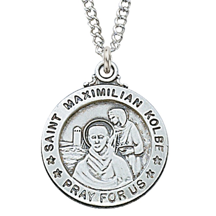 SS ST MAXIMILIAN KOLBE MEDAL 20" CHAIN