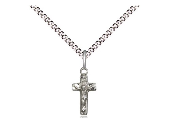 SS TINY CRUCIFIX .5'' 18''
