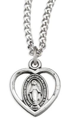 SS TINY PIERCED MIRAC HEART