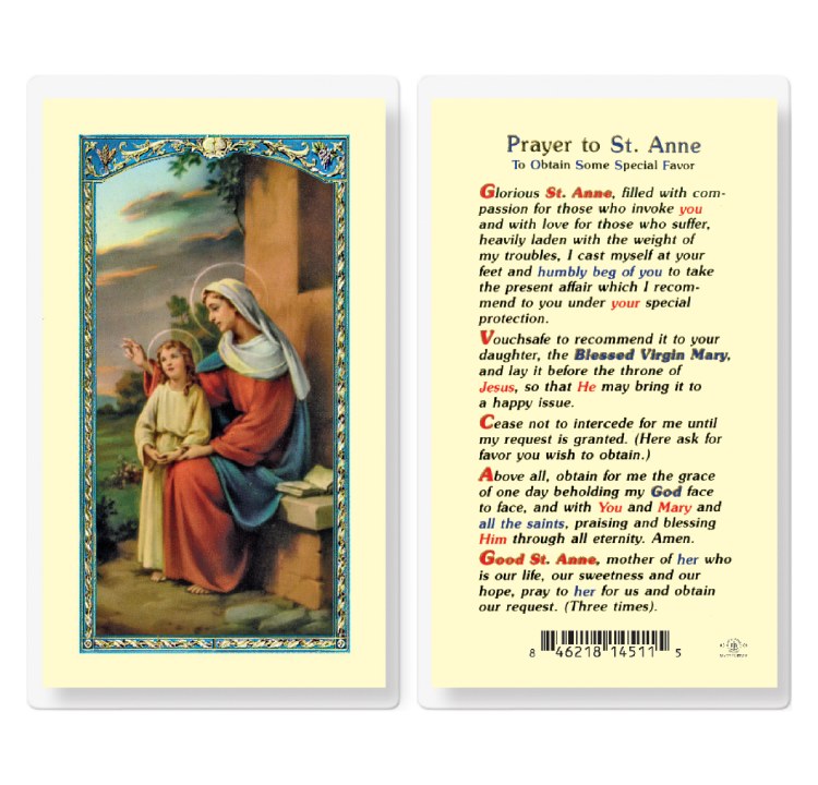 PRAYER TO ST ANNE TO OBTAIN SOME SPECIAL FAVOR