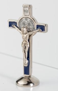 ST. BENEDICT BLUE 3'' CROSS
