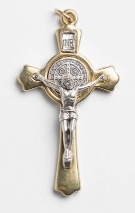 ST. BENEDICT GOLD W/ CRUCIFIX