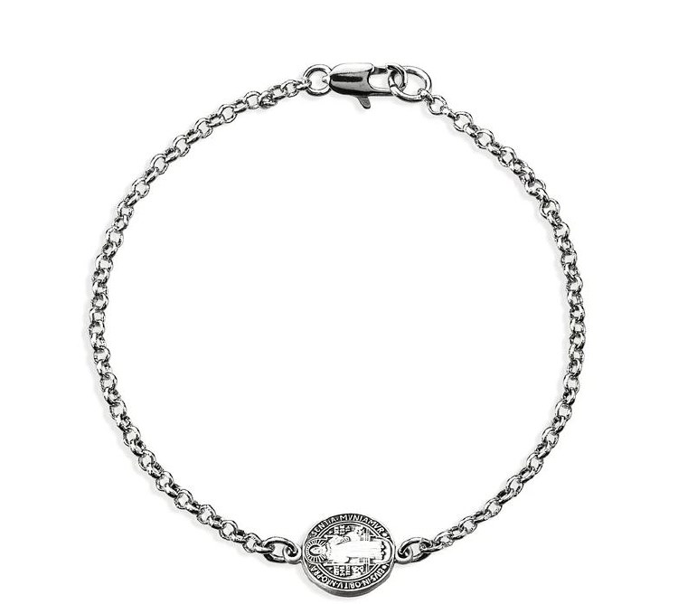 ST. BENEDICT STERLING CHAIN BRACELET
