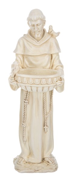 ST FRANCIS BIRD FEEDER IVORY