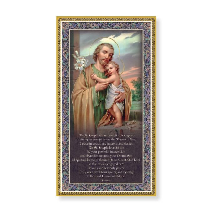 ST JOSEPH WOOD PLAQUE 5"X9"