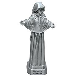 ST MARIA FAUSTINA PEWTER STATUE
