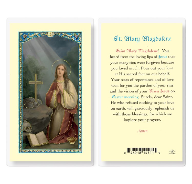 ST MARY MAGDALENE PRAYER CARD - Divine Mercy Gift Shop