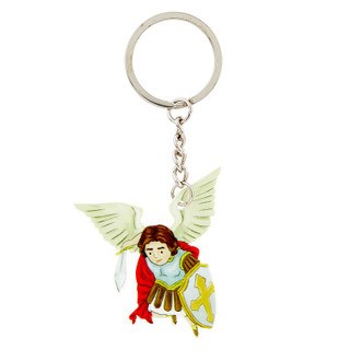 ST MICHAEL COLORFUL KEYCHAIN