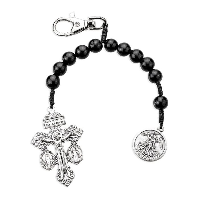 ST MICHAEL ONE DECADE ROSARY W/ CLIP