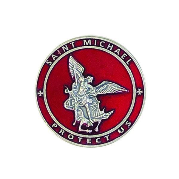 ST MICHAEL RED VISOR CLIP