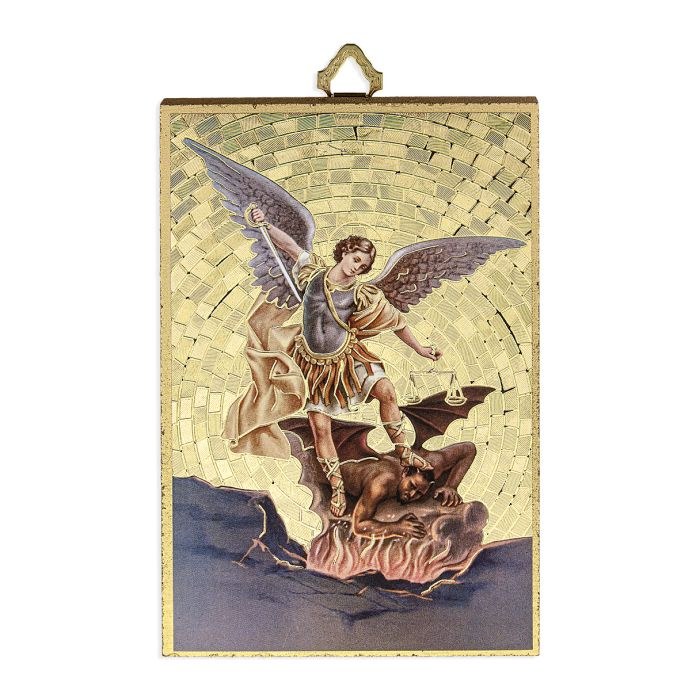 SPANISH ST. MICHAEL MOSIAC PLAQUE