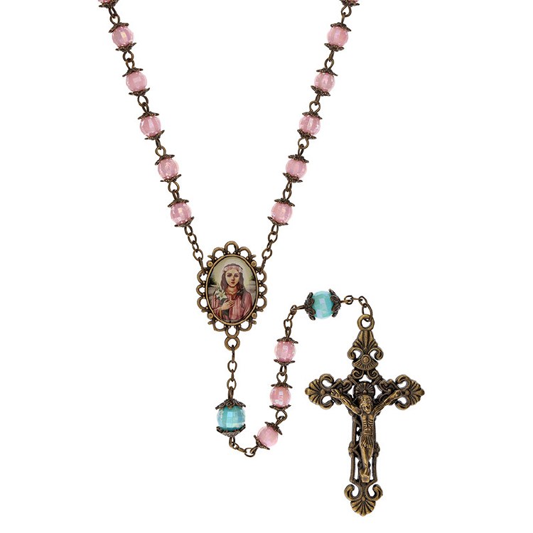 ST. PHILOMENA ANTIQUE ROSARY
