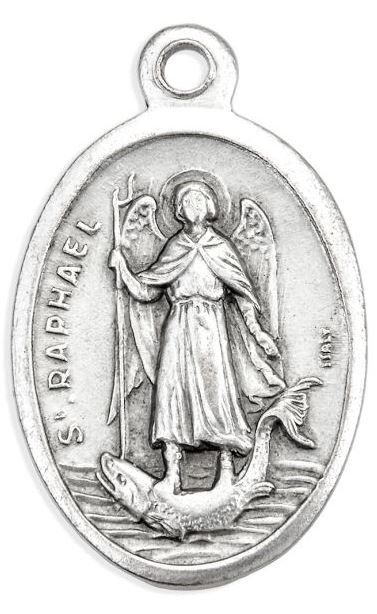ST. RAPHAEL OXIDIZED MEDAL