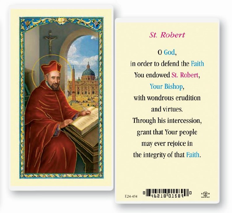 ST ROBERT PRAYER CARD Divine Mercy Gift Shop