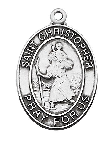 SS ST CHRISTOPHER MEDAL 24&quot; CHAIN