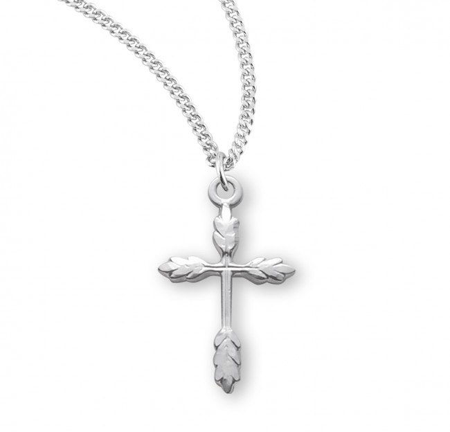 SS WHEAT CROSS PENDANT