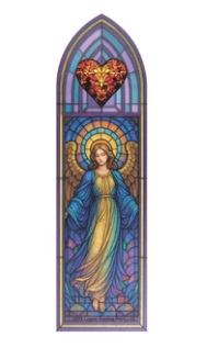 STAINED GLASS ANGEL BOOKMARK