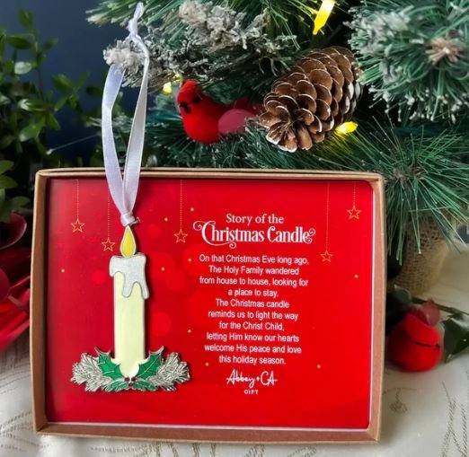 STORY OF CHRISTMAS CANDLE ORN