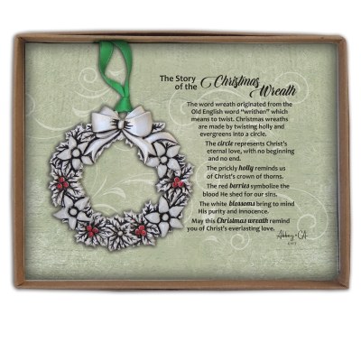 STORY OF CHRISTMAS WREATH ORNAMENT