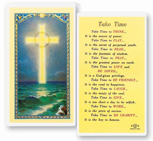 TAKE TIME PRAYER CARD