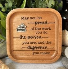 TEACHER PRAYER TRAY CEDAR